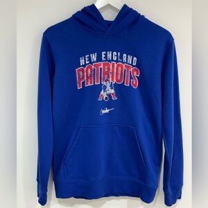 NWOT Nike New England Patriots Blue Hoodie NFL Sweatshirt Boys Large 14/16